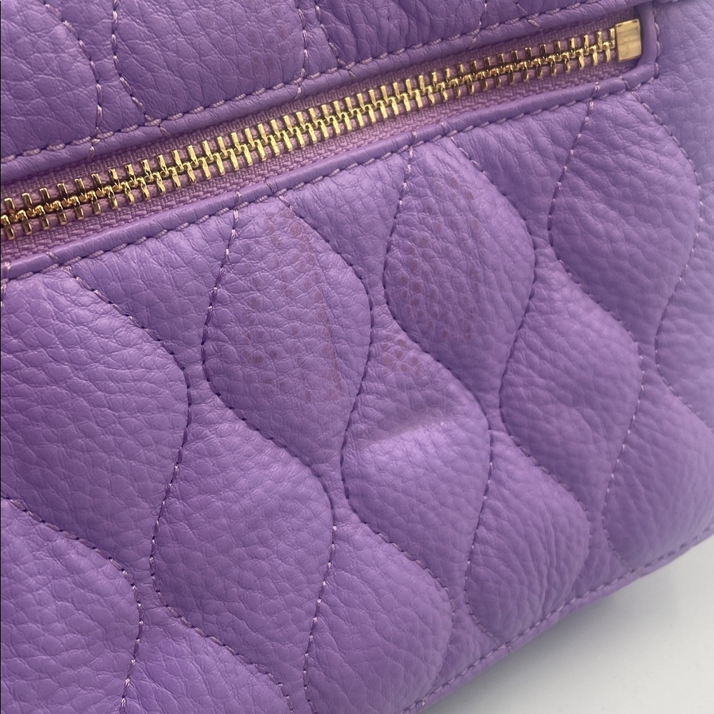 Vera Bradley Lavender Quilted leather Crossbody Bag adjustable strap. Used. - Picture 14 of 14
